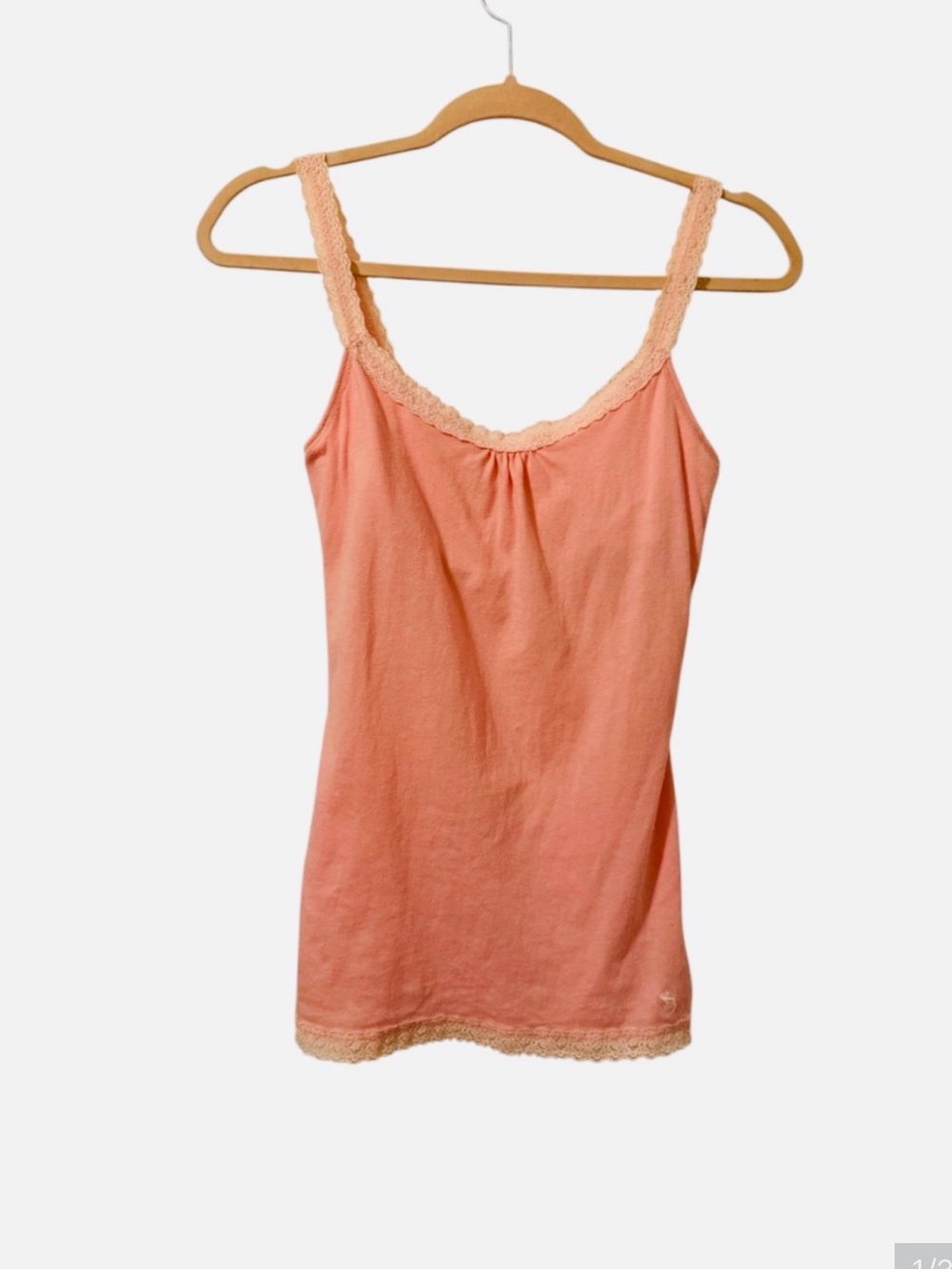 Y2K Abercrombie & Fitch VTG Peach Lace-Trim Cami Tank Top